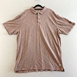 Linksoul Mens XL Heathered Short Sleeve Polo Shirt Tempus Fugit Desert Classic